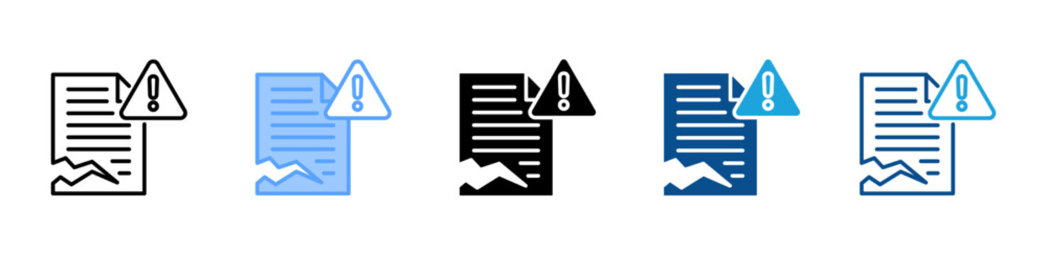 Corrupted File icon multiple style and collection