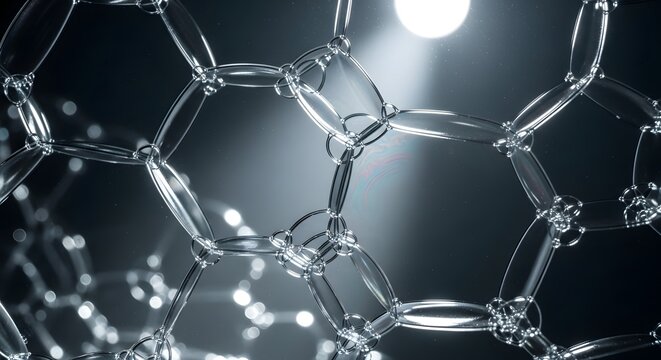 Abstract Molecular Structure or Soap Bubbles Background