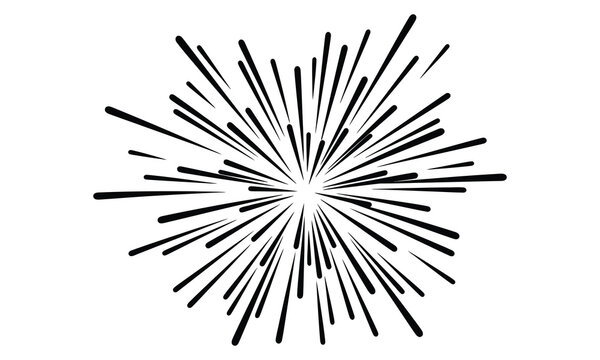 Explosive burst a dynamic black and white radial design