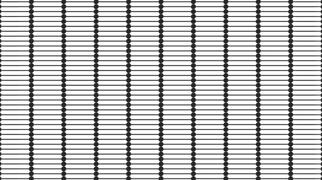The grille or fence moves, creating a flickering effect or an irritating noise.