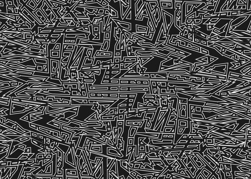 Abstract background with seamless random construction lines pattern