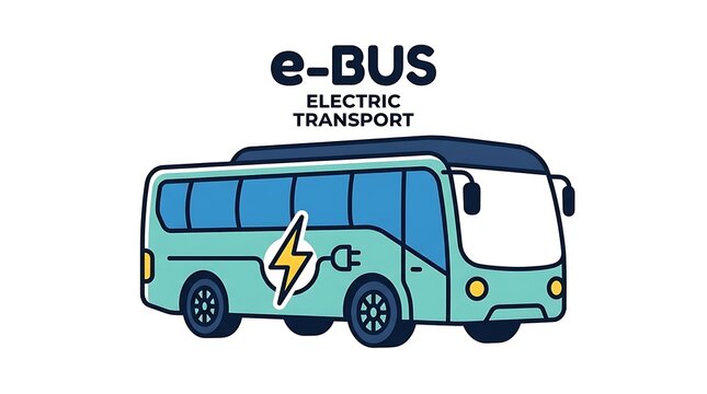 Electric bus eco friendly transport.