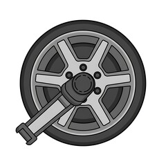 Obraz premium Tire with lug wrench tool.