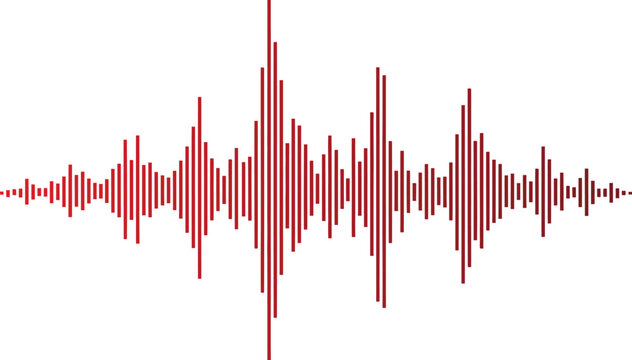 Sound wave visualization modern vector art design for audio music and digital signal processing