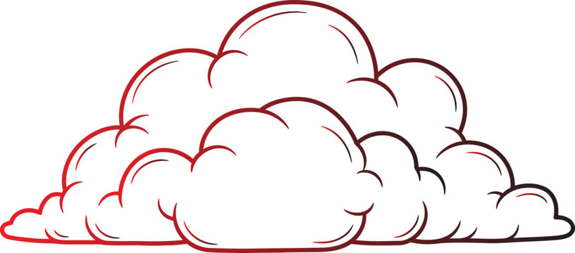Stylized cloud formation beautiful vector art illustration for design projects digital art