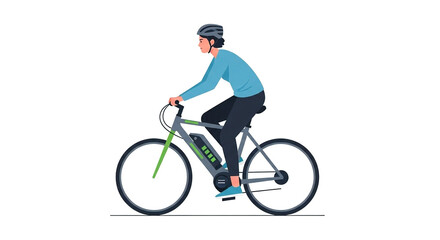 Obraz premium Person riding a bicycle a modern illustration of urban transportation and fitness