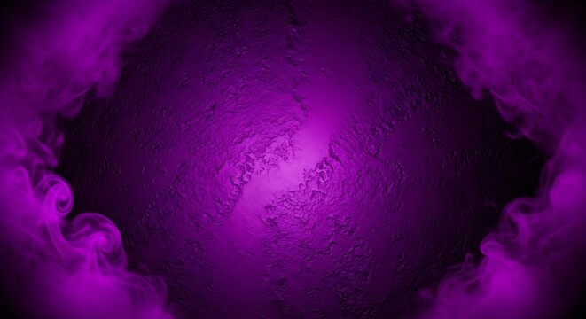 Mysterious purple cosmic nebula with glowing center, abstract background, vibrant colors, outer space theme, dramatic and ethereal mood.