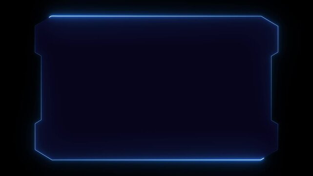 Holographic screen frame hud ui gui future futuristic screen system virtual design background. Hi-tech technology AI technology, science digital hologram window gaming digital systems Hud background