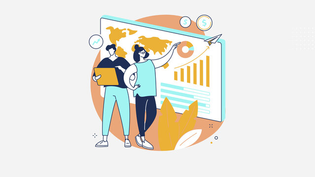 Blue and Yellow Illustration Freelance Web Developer Presentation - 9