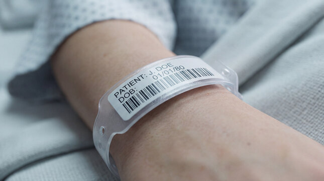 Hospital ID Bracelet on a hand