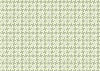 Fototapeta premium 【日本の伝統模様】千鳥・千鳥格子のシームレスパターン（緑系） / Chidori & Chidori-goushi (Houndstooth) – Japanese Traditional Seamless Pattern (Green Tones)