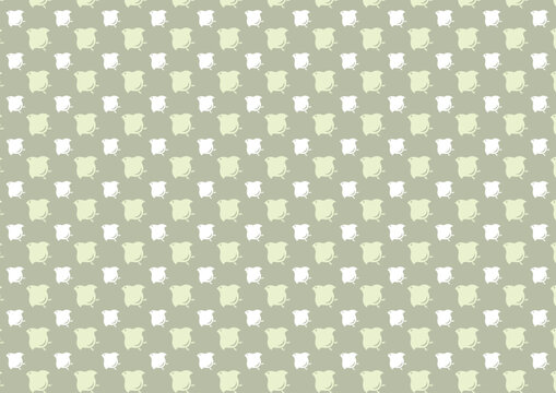 【日本の伝統模様】千鳥・千鳥格子のシームレスパターン（緑系） / Chidori & Chidori-goushi (Houndstooth) &ndash; Japanese Traditional Seamless Pattern  (Green Tones)