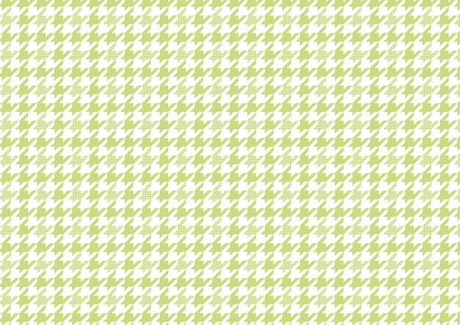 【日本の伝統模様】千鳥・千鳥格子のシームレスパターン（緑系） / Chidori & Chidori-goushi (Houndstooth) &ndash; Japanese Traditional Seamless Pattern  (Green Tones)