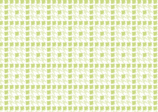 【日本の伝統模様】千鳥・千鳥格子のシームレスパターン（緑系） / Chidori & Chidori-goushi (Houndstooth) &ndash; Japanese Traditional Seamless Pattern  (Green Tones)