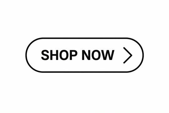 Black and white shop now button with arrow pointing to the right