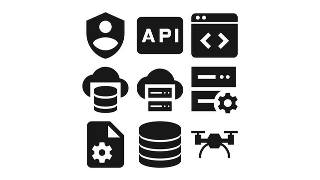 Animated Tech Icons For UI Design. Clean Motion Graphics Pack. Modern App Development Assets. Premium Web Design Elements. Professional Interface Components. Dynamic Cloud And Database Assets.