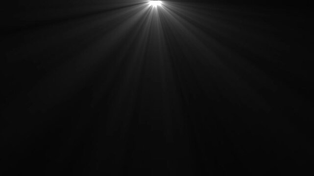 Light rays emanating from a bright source above, 4K beam shine energy illumination glow beam shine energy illumination glow