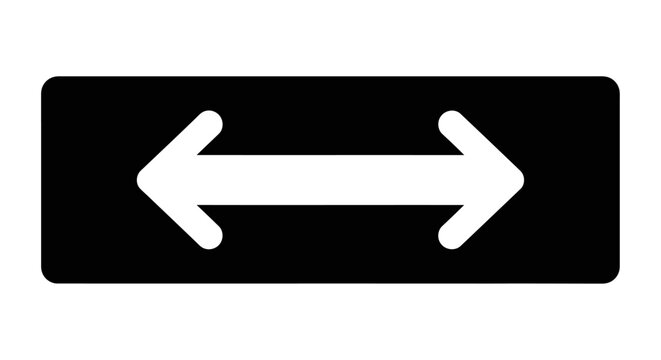 Black and white arrow sign.