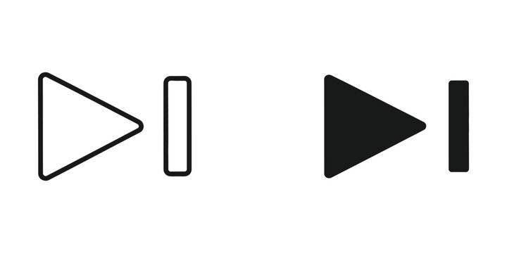 Comparison of filled and unfilled media playback control icons