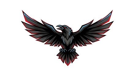 Naklejka premium Raven illustration