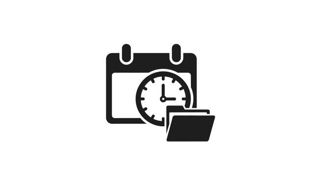 Calendar Clock Time Schedule Icon.