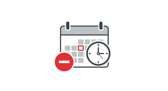 Cancel Event Calendar Icon.