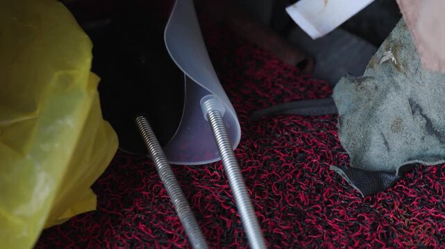 Close up shot of a shoe expander and stretcher. Malaysia