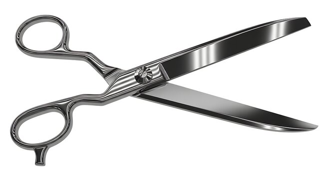 Close up of shiny scissors