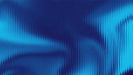 Fotobehang Kunst Deep blue glass texture background with vertical ripple distortion and smooth wave gradient for modern tech design, user interface backdrop or abstract visual layout  © soepratman