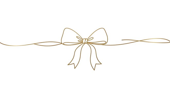 Elegant gold bow illustration