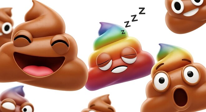 Emoji poop characters