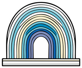 Fototapeta premium Colorful rainbow illustration with pastel colors