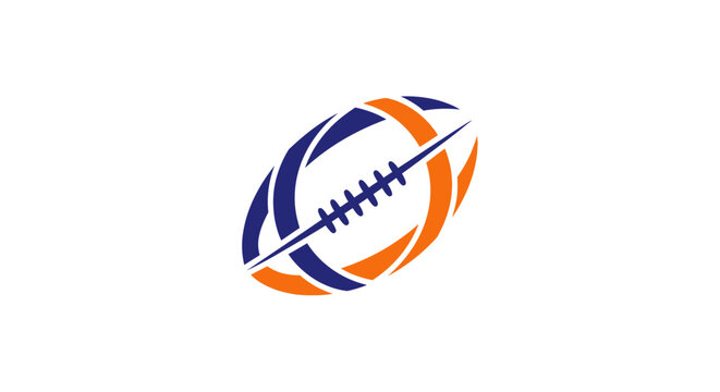 American Football Sports Equipment Logo.