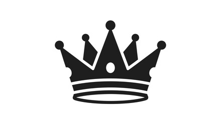 Black crown symbol royal icon. © Yakup