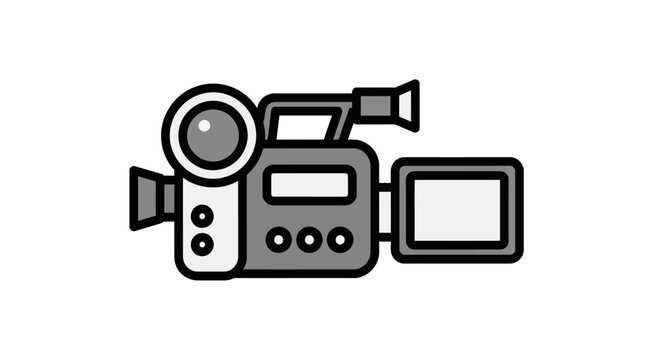 Black and white video camera recorder.