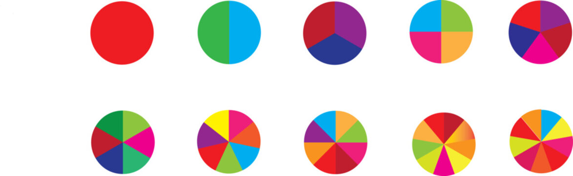 set of colorful easter eggs