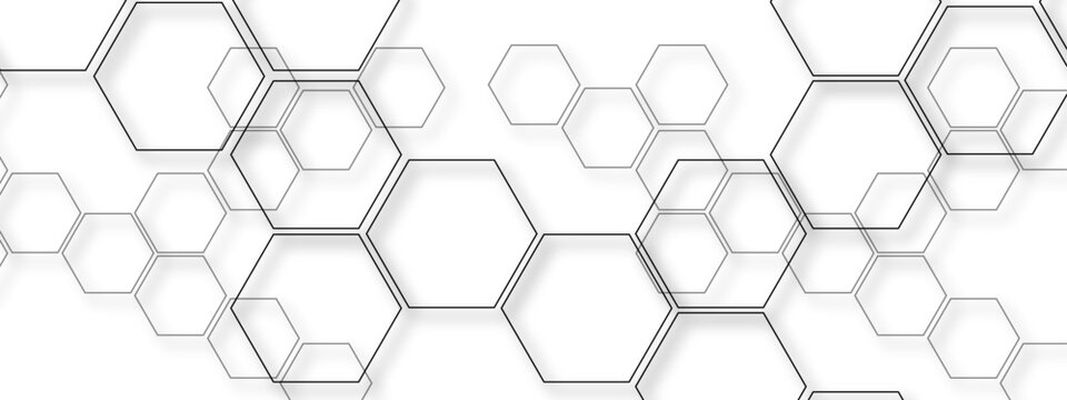Vector Honeycomb abstract design illustrates cutting edge futuristic technological advancement in science field, geometric and network systems symbolize connectivity and innovation 