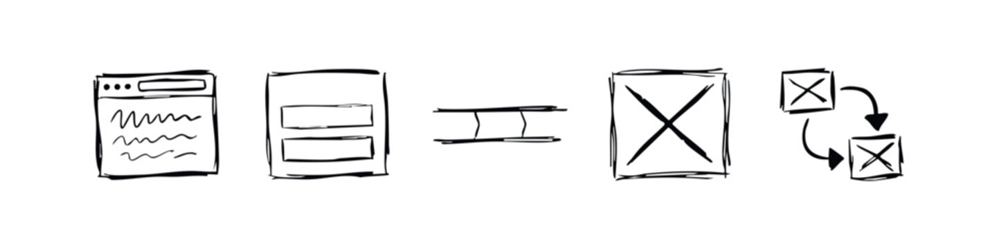 Rough Hand-Drawn Sketch Interface Icons for Rapid Prototyping and Creative Storyboarding