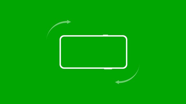 Phone Rotation Animation for Mobile Device on green background. Full HD. 4K