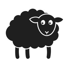 Obraz premium black and white sheep