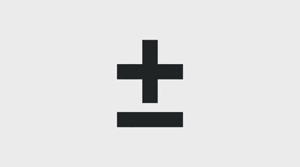 Fototapeta premium Minimalist Plus-Minus Symbol on White Background