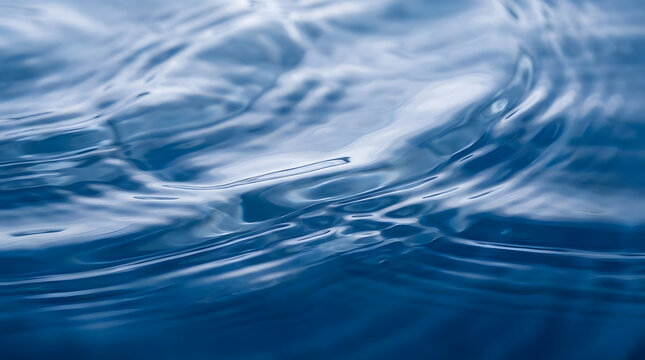 Rippling blue water surface with subtle wave patterns creating a calming and serene abstract background for a clean, refreshing aesthetic