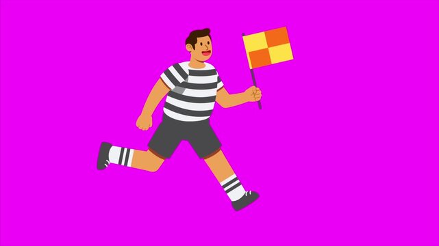Flag Referee Running