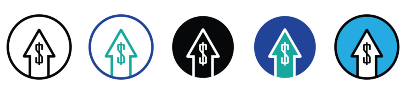 Financial Up Arrow Symbol Icon