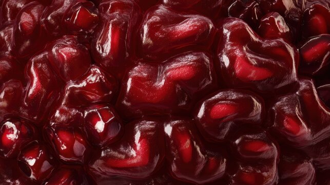 Brain texture recreated with pomegranate arils showing intricate patterns