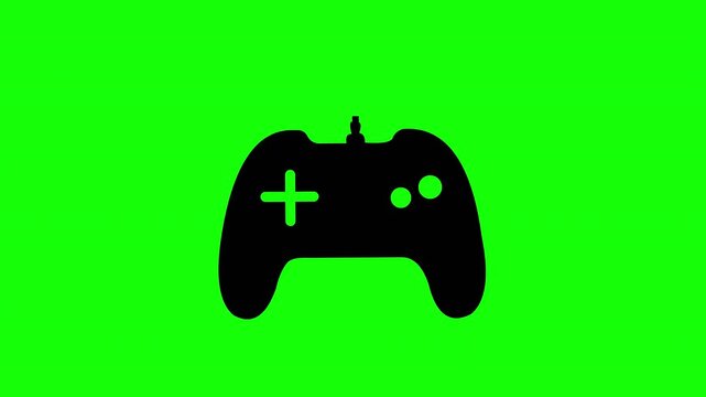 Game Controller Icon on Green Background Gaming Concept
