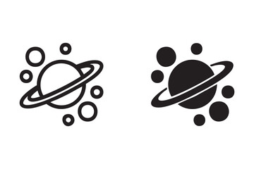 Astronomy and Space Icon Collection for Planet, Orbit, and Galaxy Concepts © Icon Nest