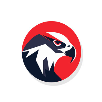 Geometric falcon head logo design on white background , falcon logo for business or corporate. 