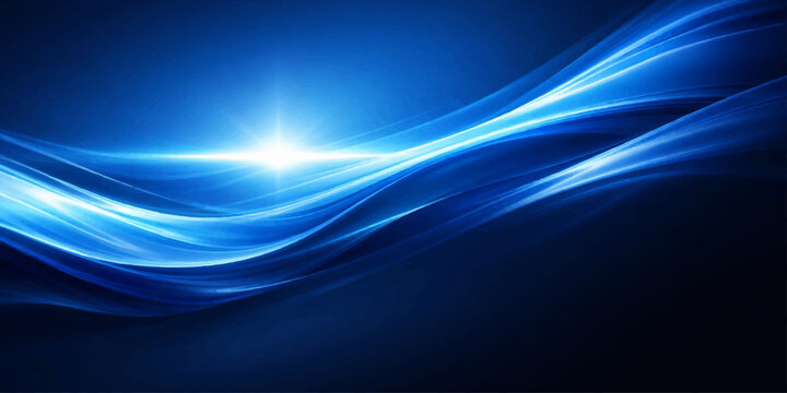 Abstract blue wave background featuring a futuristic design with flowing lines and digital energy patterns in a wavy motion
