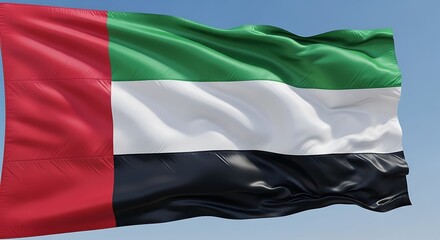 Obraz premium United Arab Emirates flag waving in the wind